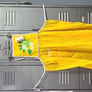 Vintage Mullin Square Yellow Apron